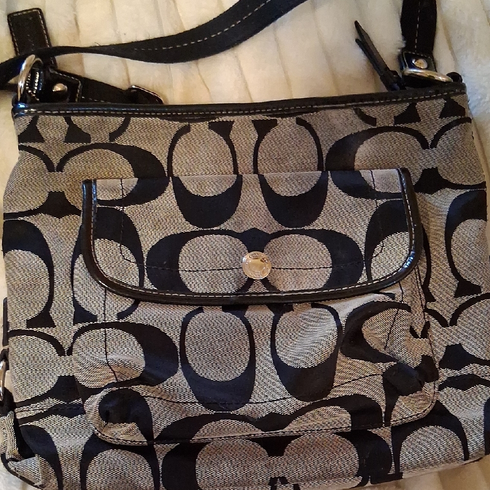 Coach Black and Gray Crossbody Bag
